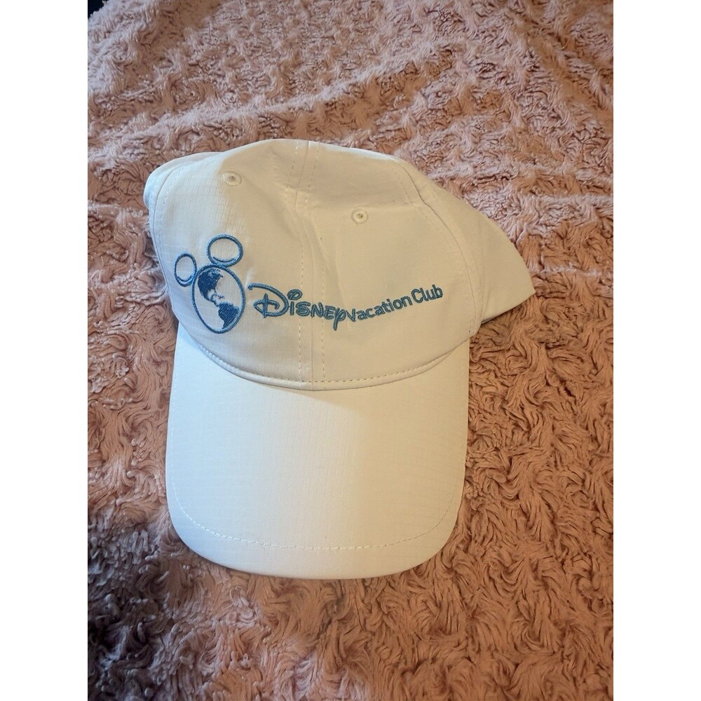Disney Vacation Club DVC Member White/Blue Adjustable Baseball Cap Hat NEW